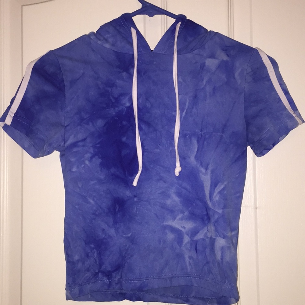 Blue top and shorts set